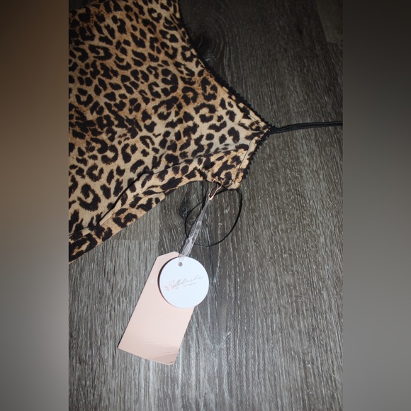 Leopard Print Slip Dress - Picture 2 of 5